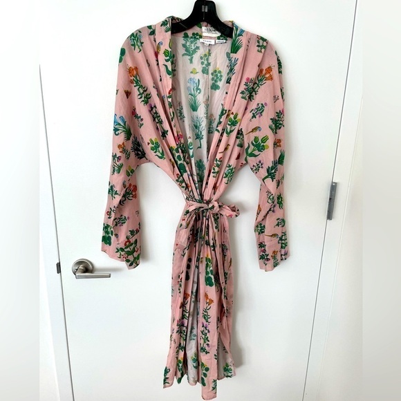 Rhode pink mora robe in garden pink NWOT - Picture 1 of 5